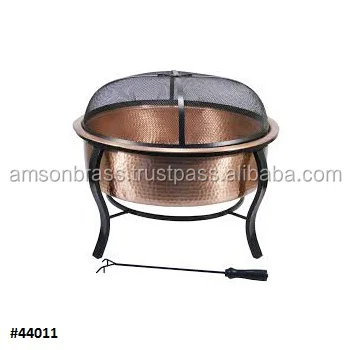 Indian Hammered Solid Copper Fire Pit Metal View Indian Hammered