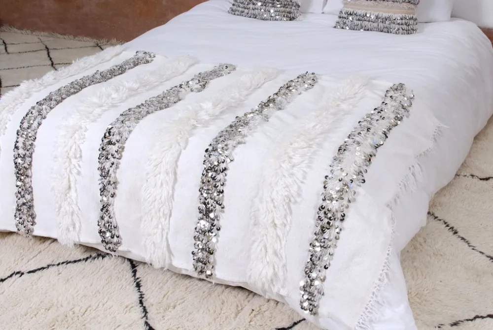 2018 Hot New Moroccan Wedding Blanket White Handira Chic