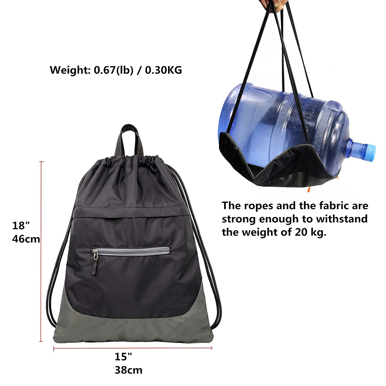 New Design Drawstring Backpack Sports Gym String Bag Cinch Sack Gymsack