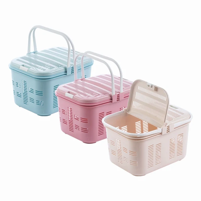 plastic basket with lid