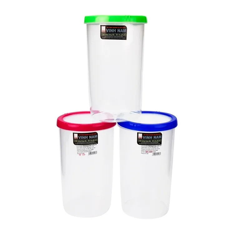 Vietnam Plastic Container Manufacturer Custom Made Round 1800ml Plastic