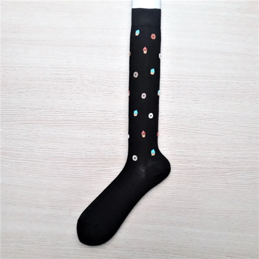 Men's Kneehigh Socks Plain With Electr. Design Combed Cotton Made