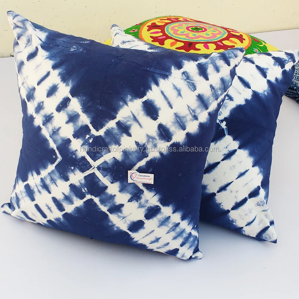 Diamond Designer Shibori Cushion Covers Square Shape Sofa Decor