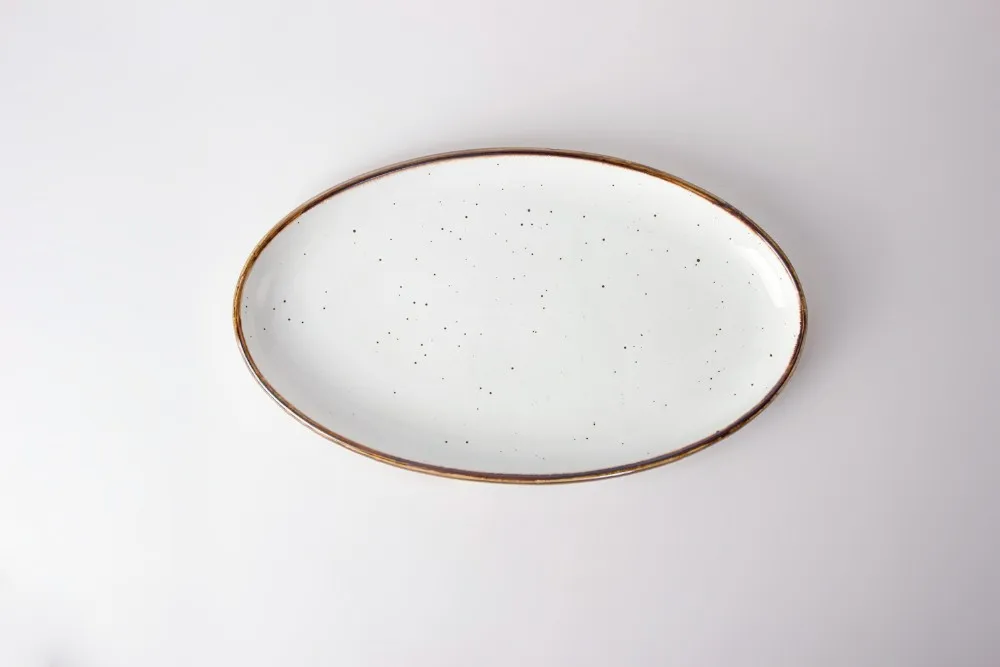 product-Two Eight-Innovation Fashion Crokery Dinnerware Banquet Color Oval Plate, Wholesale Glazed H
