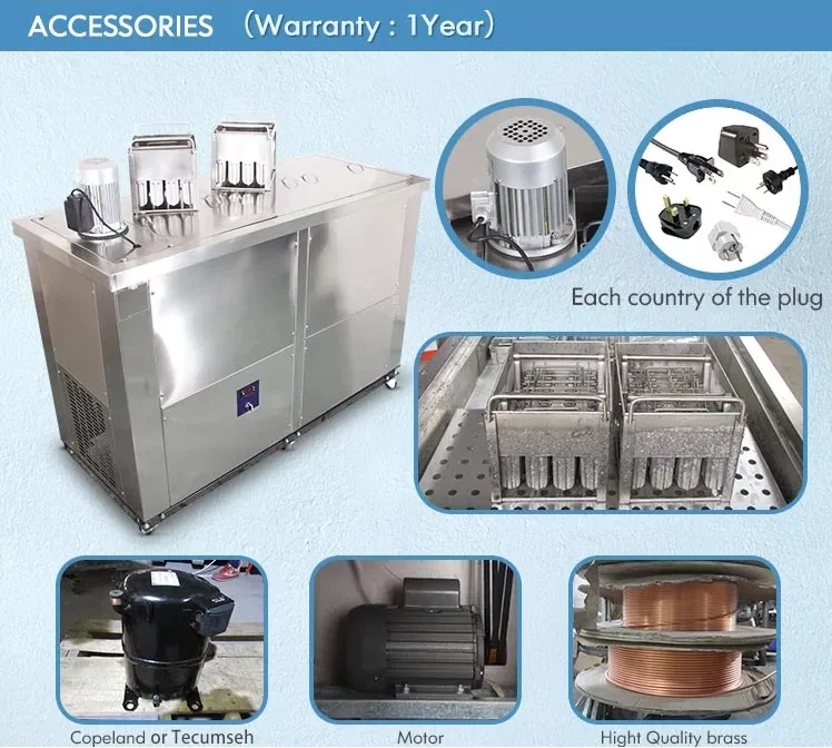 Stainless steel semi-auto and automatic pop ice popsicle machine