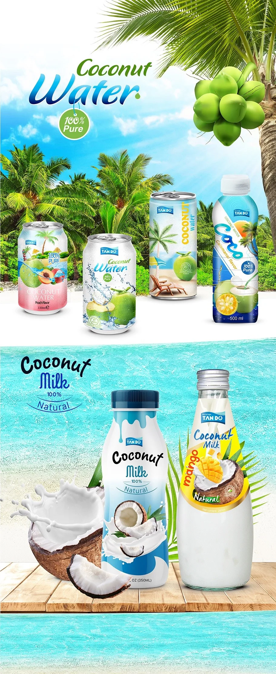 Wholesale High Quality Coconut Milk Drink In 250ml Can Oem Odm With
