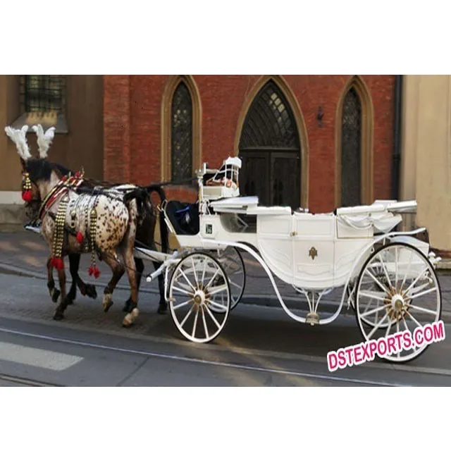Royal Horse Drawn Buggy Carro, Vis A Vis Victoria Carruagem Puxada Por Cavalos, nupcial Do Casamento de carruagem de entrada