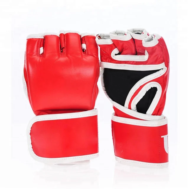 mma gloves red