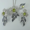 Impressive multi gemstone floral jewelry set wholesale store 925 sterling silver handmade jewellery sets