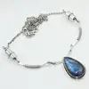 Awesome labradorite gemstone stunning 925 sterling silver necklace fashion jewellery exporter wholesale gemstone necklace