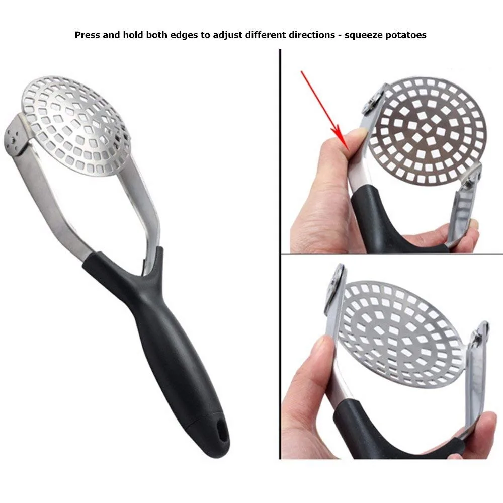 Stainless Steel Hand Masher For Potato Guacamole Egg Salad Banana Bread