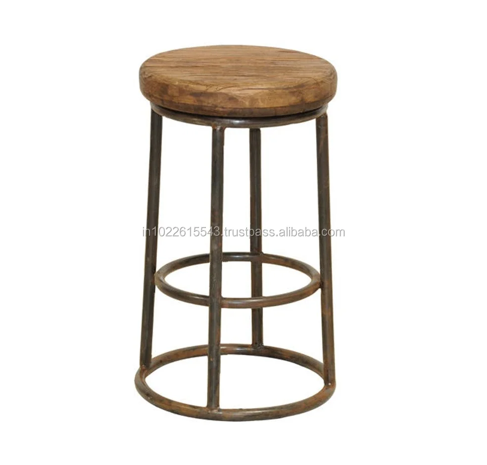 rustic metal stools