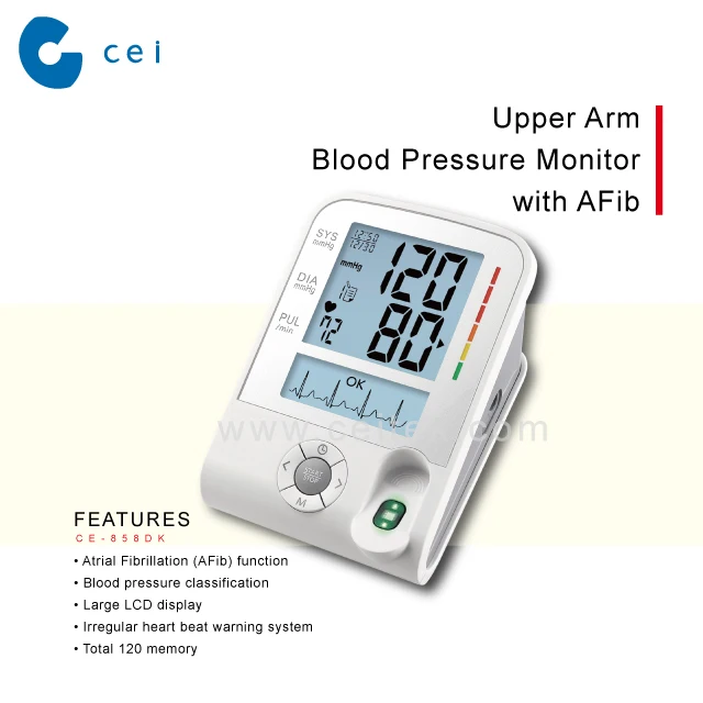 High End HeartBeat Sensor AFib Atrial Fibrillation Blood Pressure Monitor | Taiwantrade.com