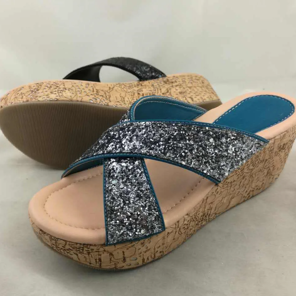 Oem Ladies Comfort Cork Wedges Sandals 