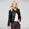 Women Turkish Leather Jacket First Class Dark Blue