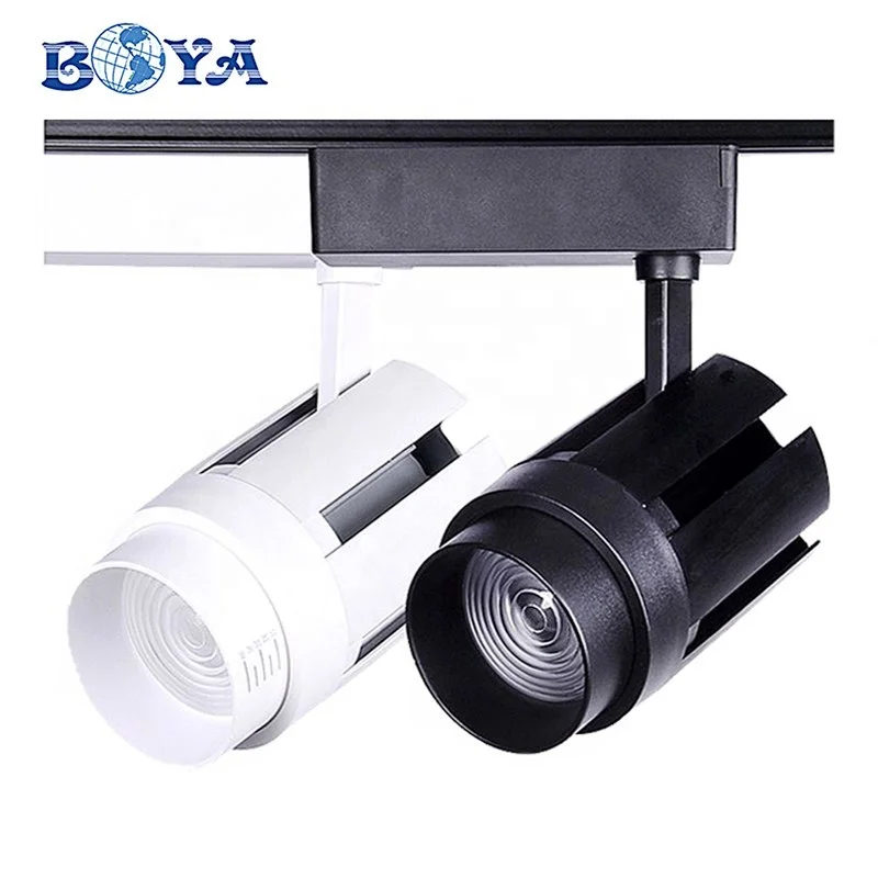 COB 18w led track lighting retail spot wall lamp rail spotlights white black