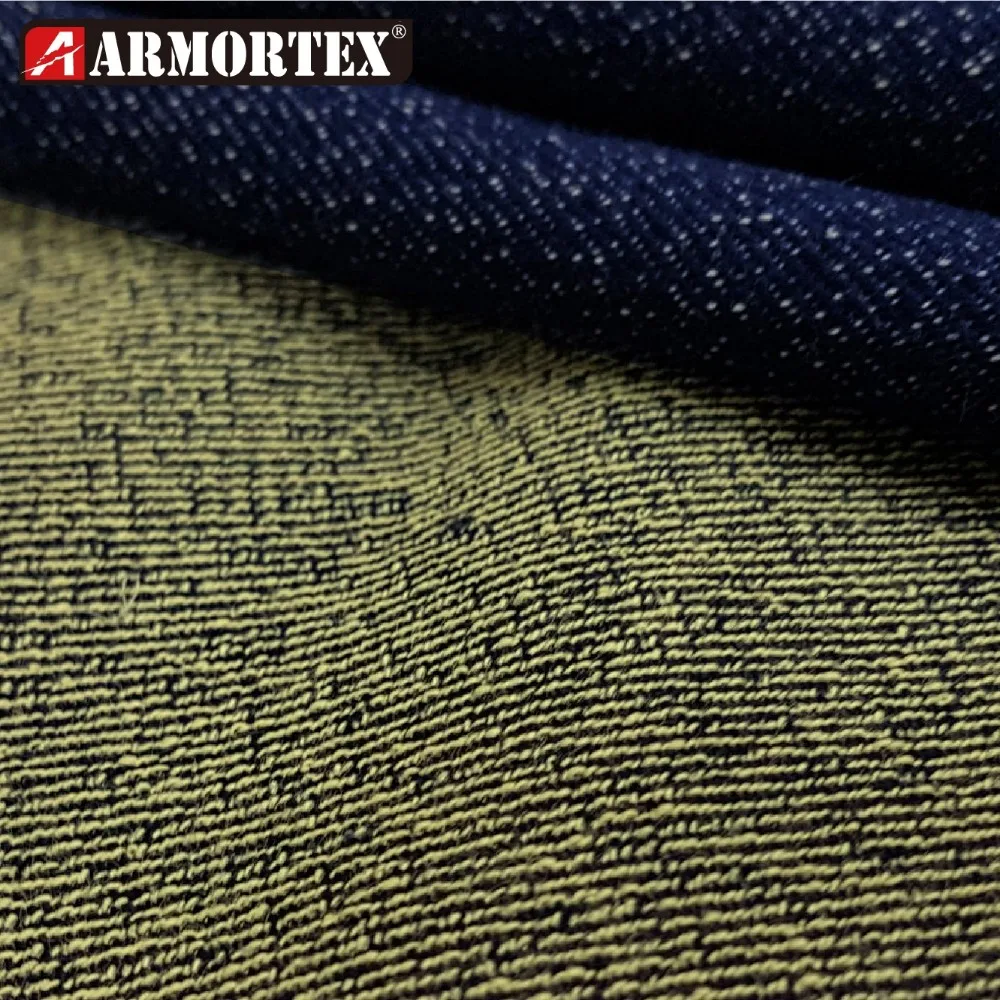 Kevlar Denim Twill Stretchable Abrasion Resistant Fabric With En388 For