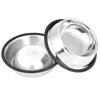 Ski Group Of Stainless Steel Rubber Ring Pet Food Bowl Feeder