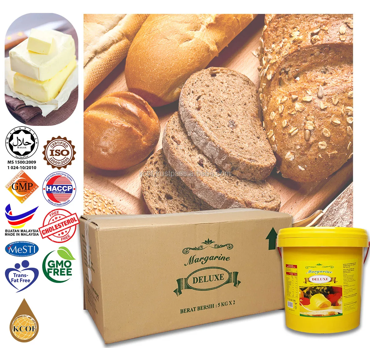 5kg Bakery Margarine With Premium Buttery Flavour (halal Certified