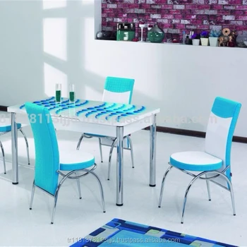 Restaurant Table Set Gl Face Chrome Legs Dining 6 Chairs Kitchen And Chair Product On Alibaba Restaurant Table Set Gl Face Chrome Legs Dining 6 Chairs Kitchen And Chair Product On Alibaba