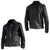 most fashion mens leather jacket with fur collar noble style great Genuine Leather cow