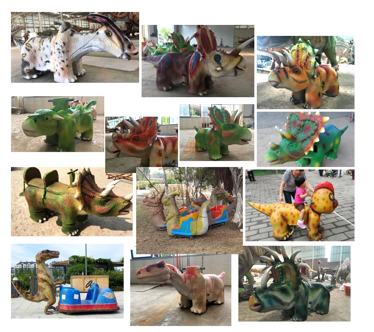 High quality realistic dinosaur kids rides