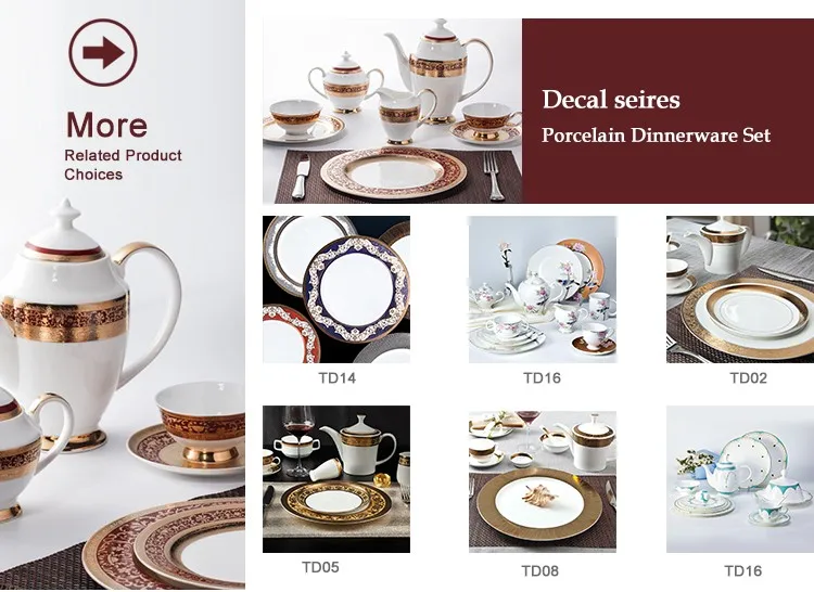 product-Two Eight-flat plate restaurant plates setsfine china dinnerware setsembossed royal classic -2