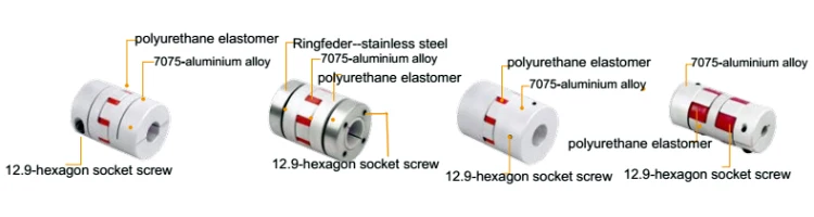 Flexible Jaw Coupler CNC Shaft Spider Stepper Motor Plum Coupling