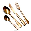 Copper PVD flatware rose gold stainless steel cutlery set