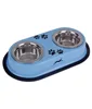 Ski Group Of Stainless Steel Pure Silver Color Printed Dog Double Dinner Sets With Stylish Design