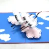 Blue Sky Flying Crane greeting card