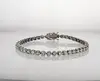14K White Gold Tennis Gold bracelet Set with 45 Round Shape Diamonds Total 5 Carat
