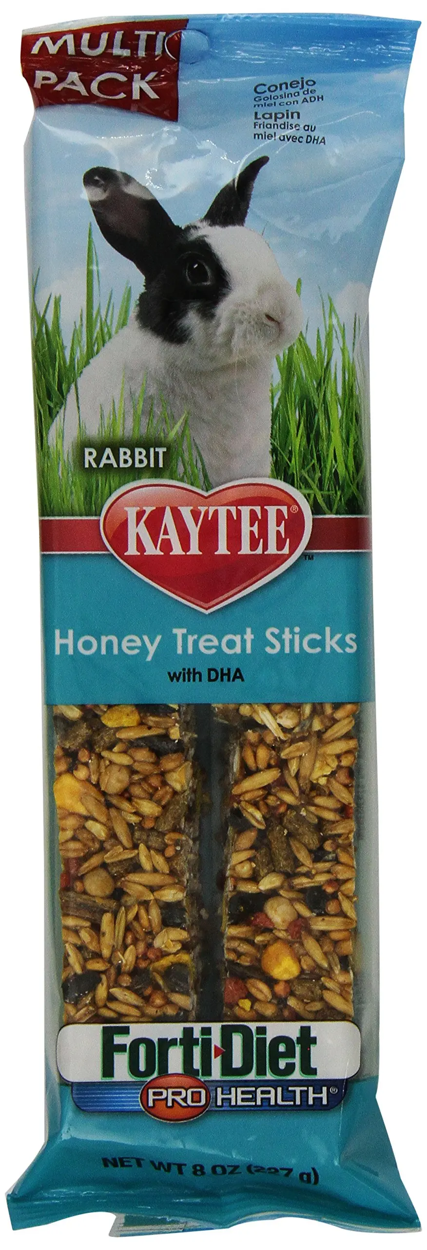 Kaytee Forti-Diet Pro Health Rabbit Treat, Honey Treat Stick Value Pack, 8-Ounce