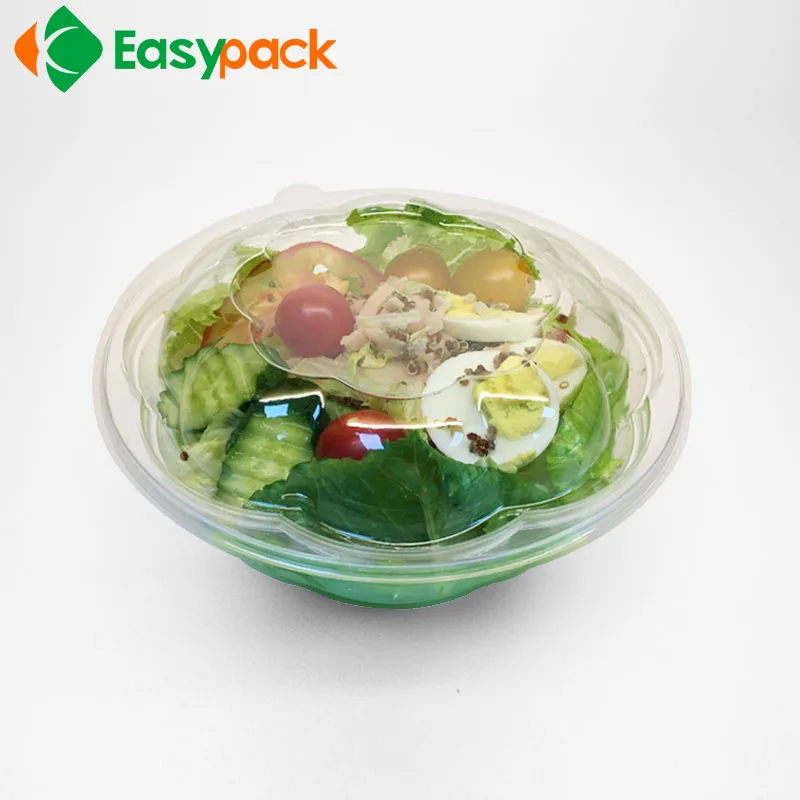Recycled 32oz Deli Container Round Salad Plastic Bowl Buy Plastic Food Fruit Packaging Tray