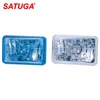 6 1/2 inch sedan square blue clear len headlight