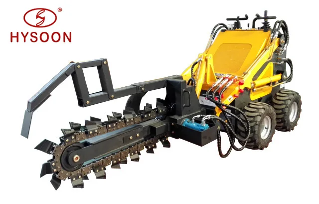 China 23hp Chain Trenching Mini Trencher Digger Machine - Buy Trencher ...