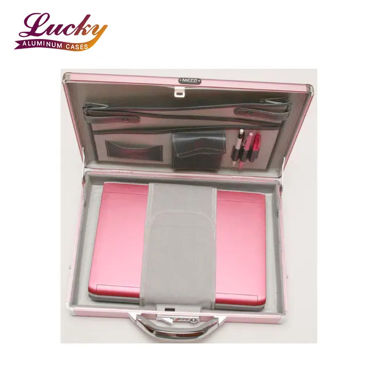Bright Pink Aluminum Briefcase Laptop Case Metal Briefcase Locks And
