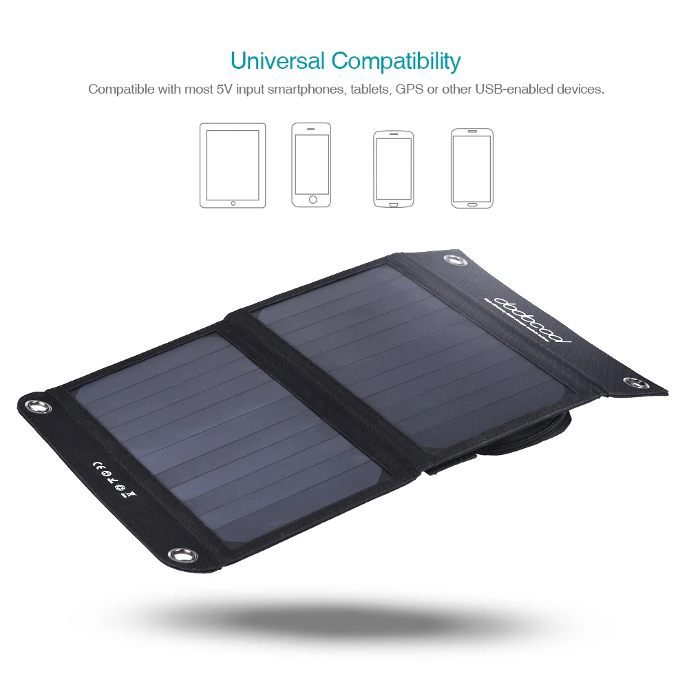 Dodocool Portable Foldable 12w 10000mah Dual Usb Solar Charger Power