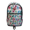 Large cute printed school bag with 3 zipper compartments