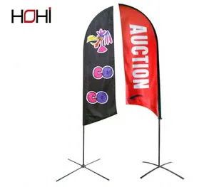 Hot Sale Wholesale Feather Flying Flag Advertising Fabric