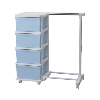 Two Tone 4 Tier Multi Plastic Stackable Storage Drawers For