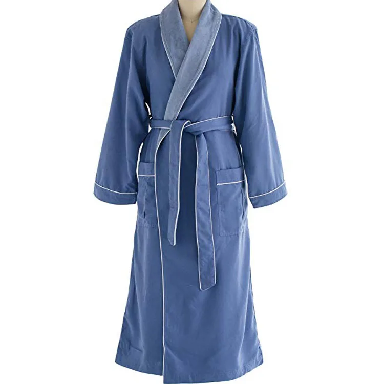 100 Microfiber Bathrobe Lined In Terry /polyester Soft Plush Luxury