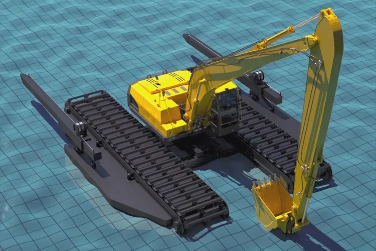 amphibious dredger excavator korean engineering construction