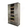 Modern Rustic Industrial Metal Locker Cabinet, Vintage Industrial Iron school locker unit with shelf, Iron Living Room Cabinets
