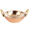 Copper Stainless Steel Hammered Serve ware Kadai