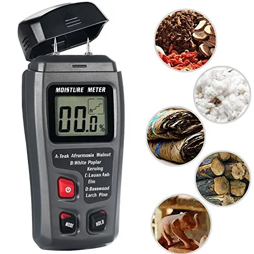 Wood Moisture Meter,TopOne Timber Humidity Checker with LCD Display for Firewood Log Burner Furniture Damp Measuring (Range 0% to 99.9%) … (moisture meter)