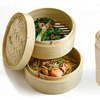 Wicker round bamboo food steamer best selling bamboo dumpling steamer