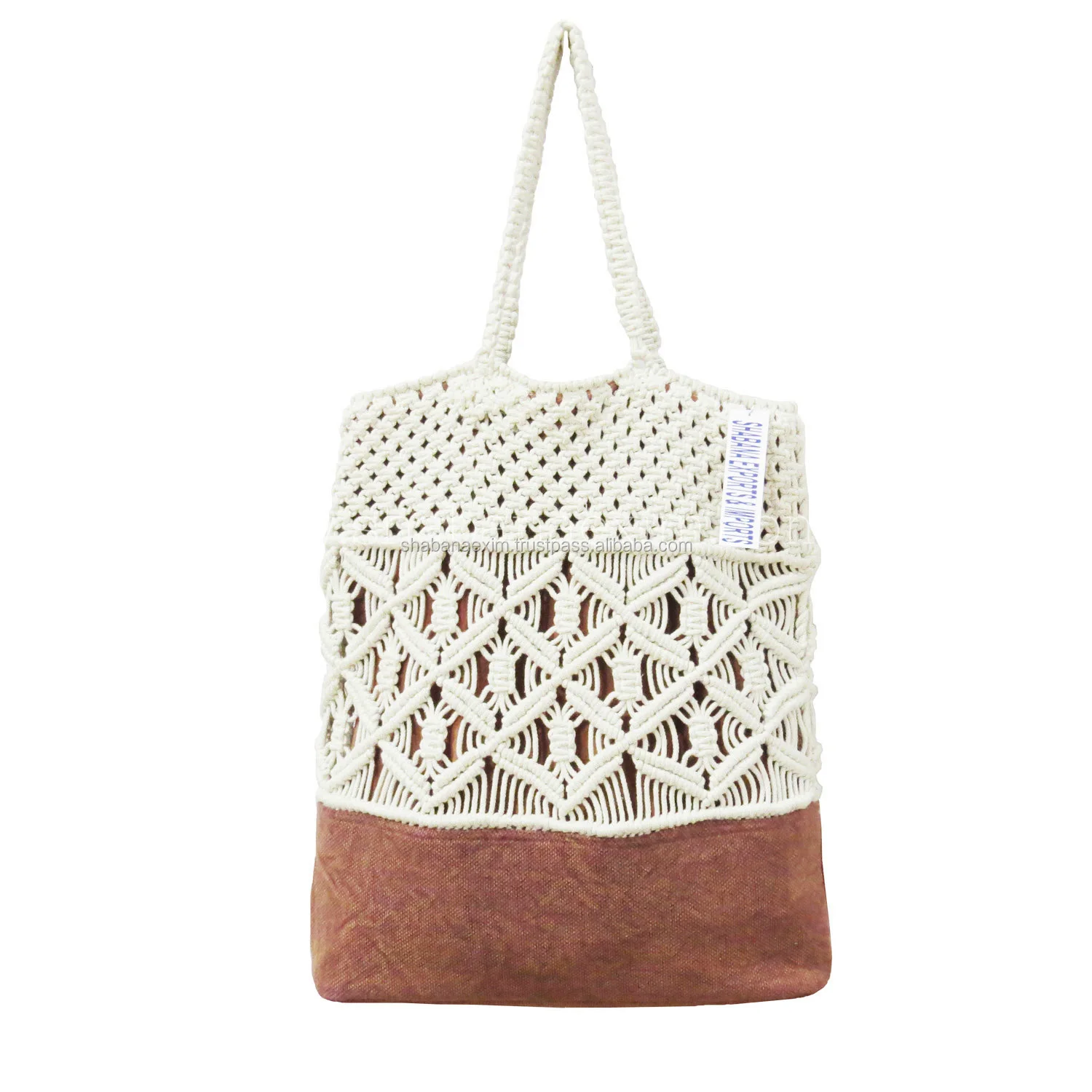 macrame beach bag