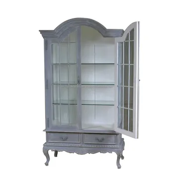French Furniture Livingroom Showcase Cabinet 2 Glass Door