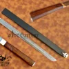 Custom Made Damascus Steel Sword + Pouch SWRD-001